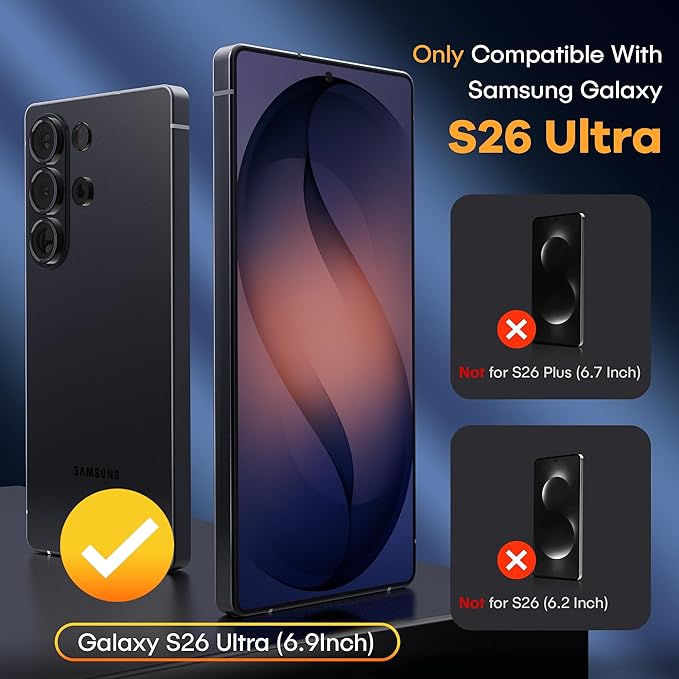 AACL 3-Pack for Samsung Galaxy S26 Ultra Screen Protector Tempered Glass