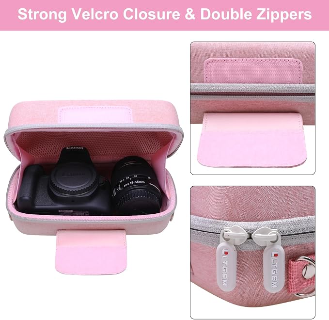 LTGEM Camera Case for Canon EOS Rebel T7 / R50 / R100 / R50 V / T6 / R8 / R10 /