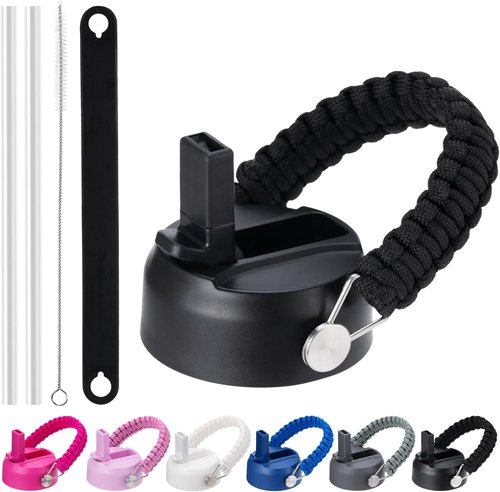 Hydro Flask Straw Lid - Replacement Wide Mouth Cap with Flex Straw for 12-64 oz Bottles