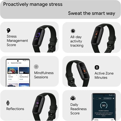 Fitbit Inspire 3 Activity Tracker - Health & Fitness Monitor with Sleep Tracking, Heart Rate | Black, Includes Accessories
