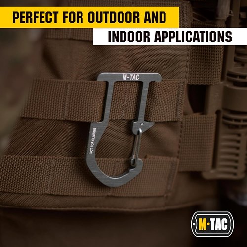 M-Tac Carabiner Clip Molle Compatible Snap Hook for Tactical Vest Backpack D-Ring (Set of 3)