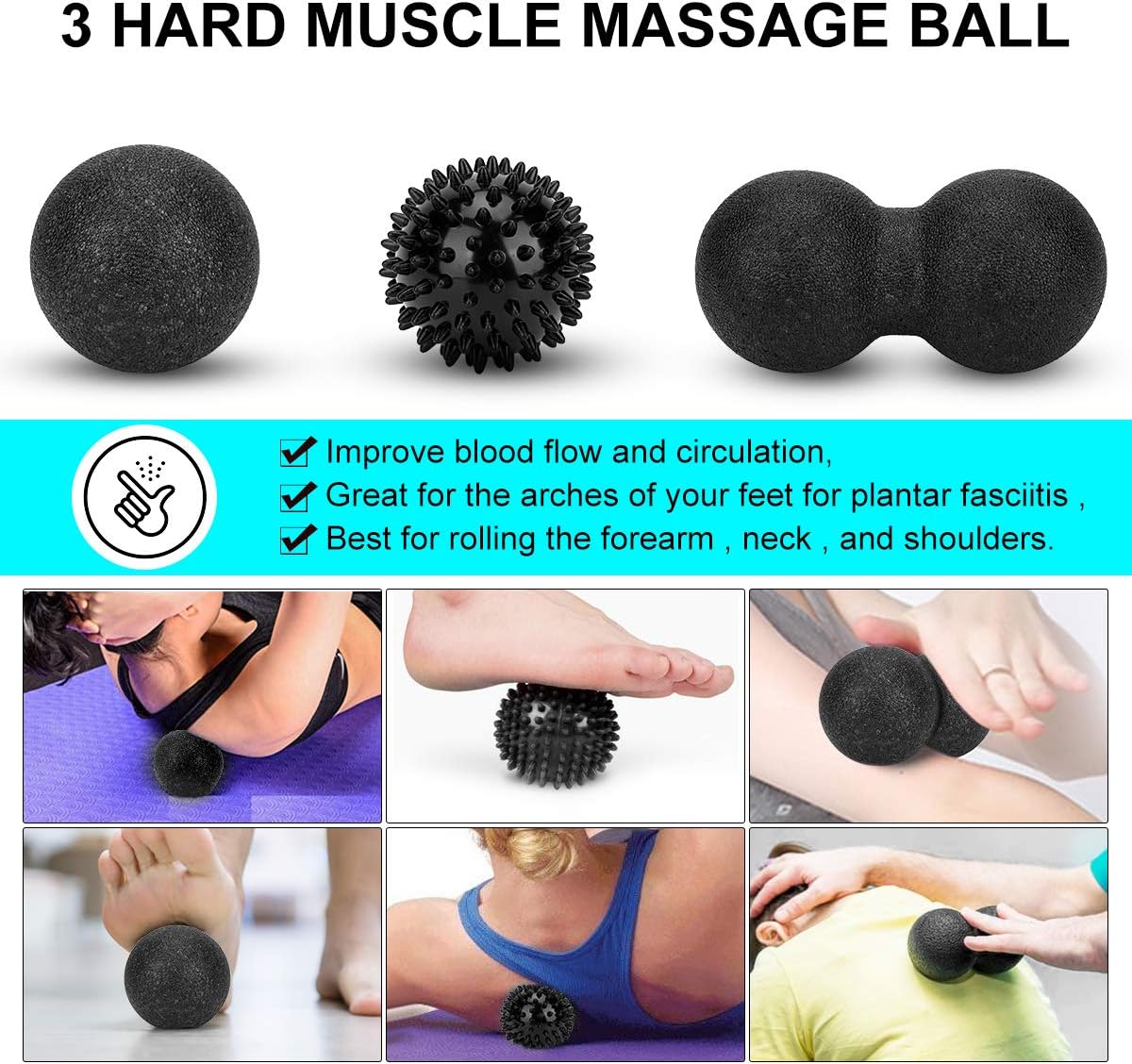 Skiennix Foam Roller Set - High Density Muscle Roller & Stretching Strap for Deep Tissue Relief | 5-Piece Therapy Kit