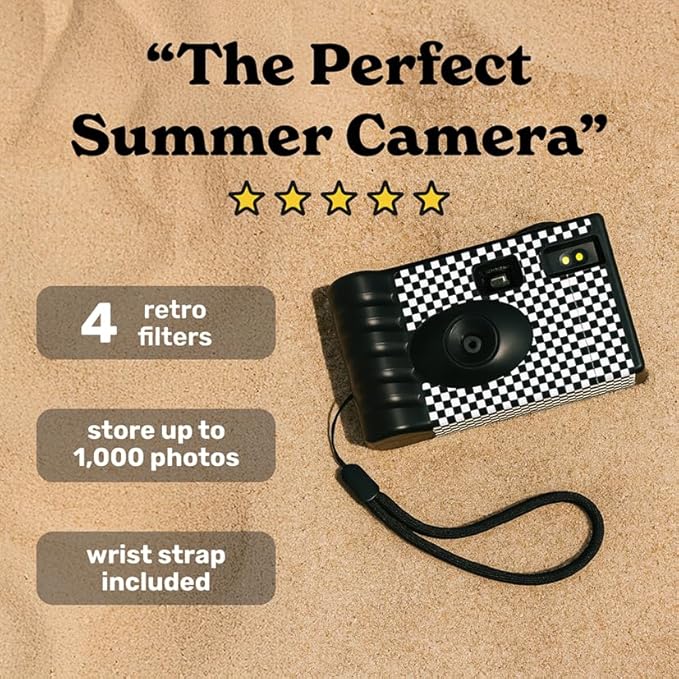 LENSY Screen Free Digital Camera | Four Built in Filters | Rechargeable