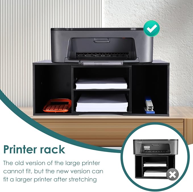 EMERIT Large Printer Stand, Adjustable Printer Table