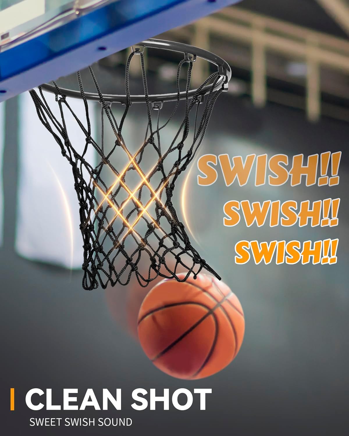 Professional Basketball Net - Heavy Duty, All-Weather Durability | Fits Standard Indoor/Outdoor Rims - 12 Loops