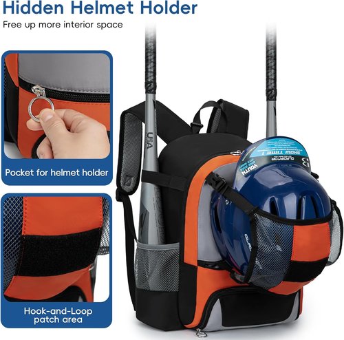 KAVIGOR 2026 Youth Baseball & Softball Bag - Ultra-Light Tball Backpack with Shoe Compartment & Helmet Holder