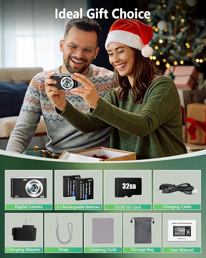 2026 Upgraded 4K Digital Camera