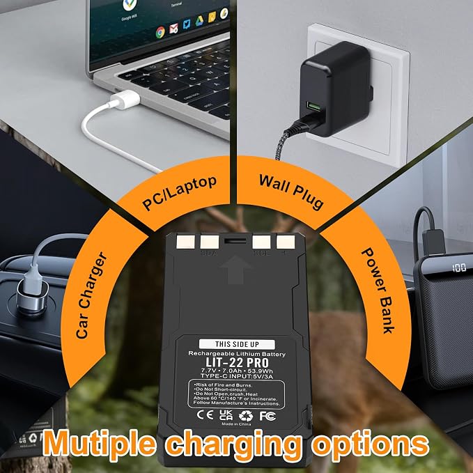 ANTIEE LIT-22 Pro Rechargeable Battery - 7000mAh Battery Compatible