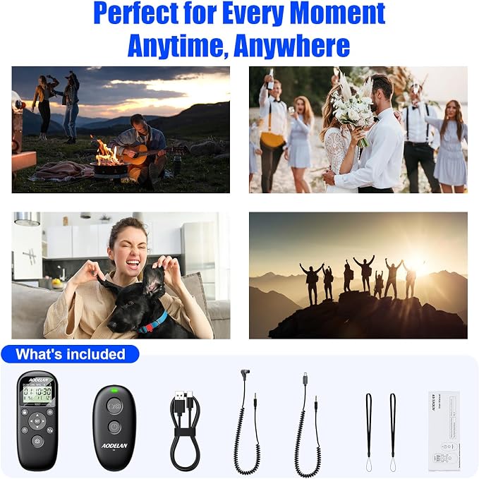 for Nikon Cameras Wireless Rechargeable Timer Shutter Release Remote Control