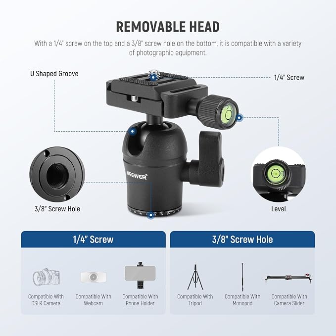 NEEWER TP09 Carbon Fiber Mini Tripod Compatible