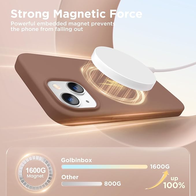 GolbinBox Magnetic for iPhone 13 Case & iPhone 14 Case, Compatible