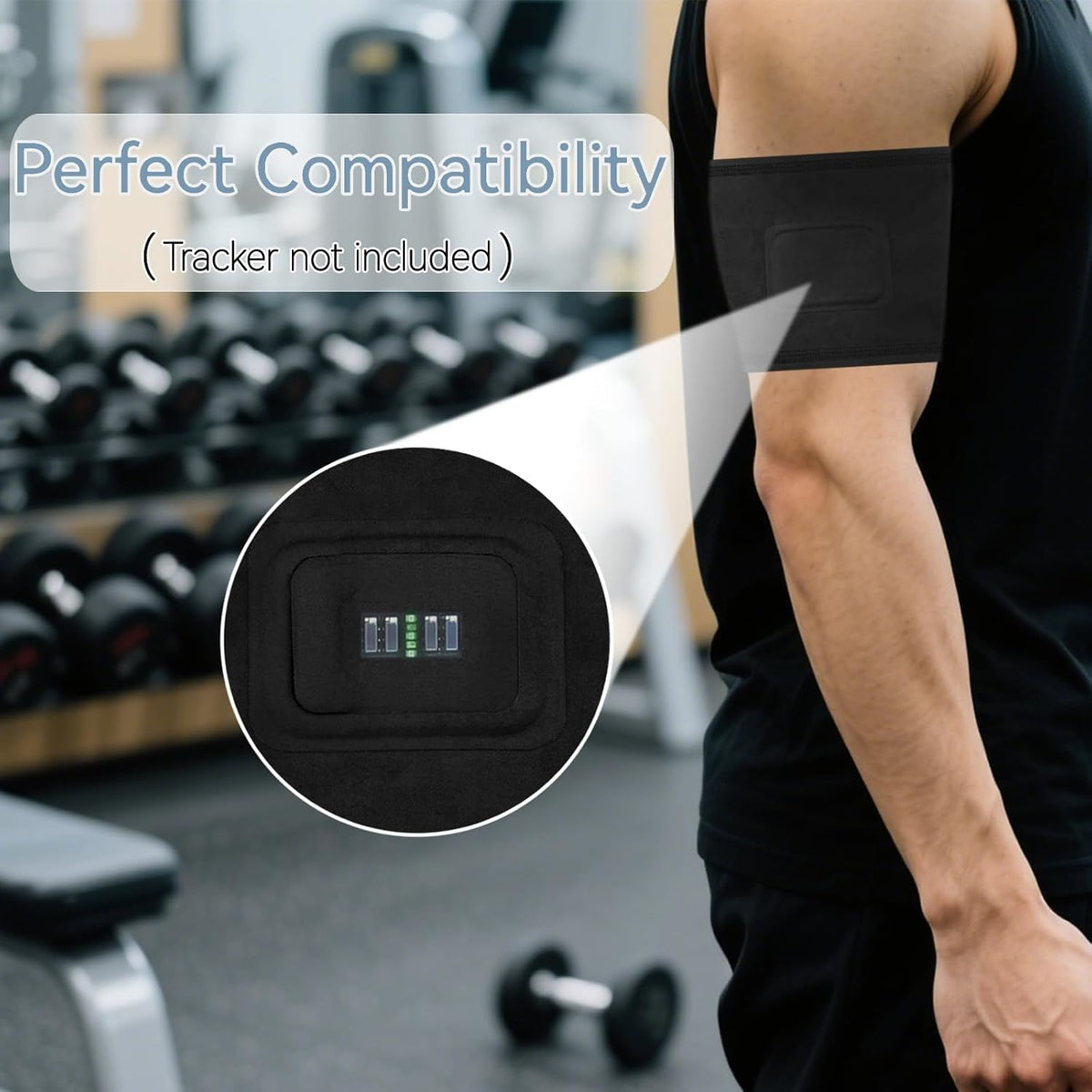 Whoop | Arm Sleeve Accessory for Whoop 5.0 & 4.0 | Enhance Comfort & Performance | Black