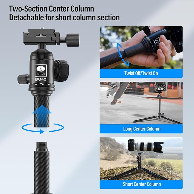 SIRUI 60" Carbon Fiber Tripod for Camera