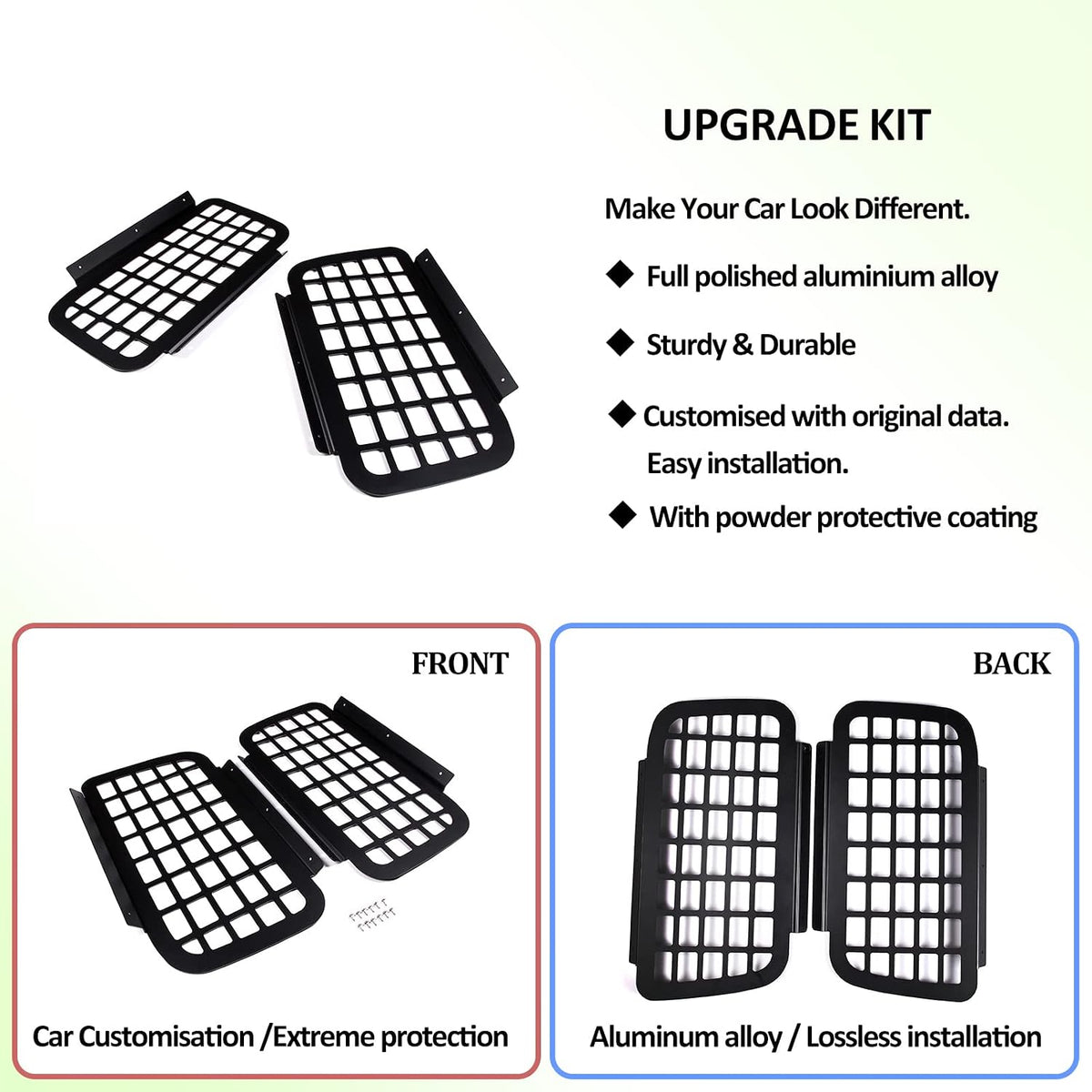 Rear Window Molle Panel for Hummer H3 2005-2009 Modular Storage Panel System Rear Window Storage Panel Kit Rear Trunk Side Window Shelf Debris Rack Trunk Storage Panel Interior Luggage Storage Carrie