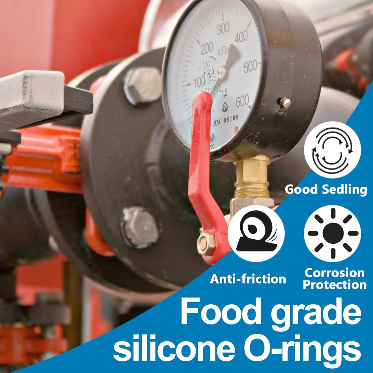 ZDBB Silicone O-Ring Kit - 1228 PCS Heat & Oil Resistant VMQ Seal Set for Plumbing | White