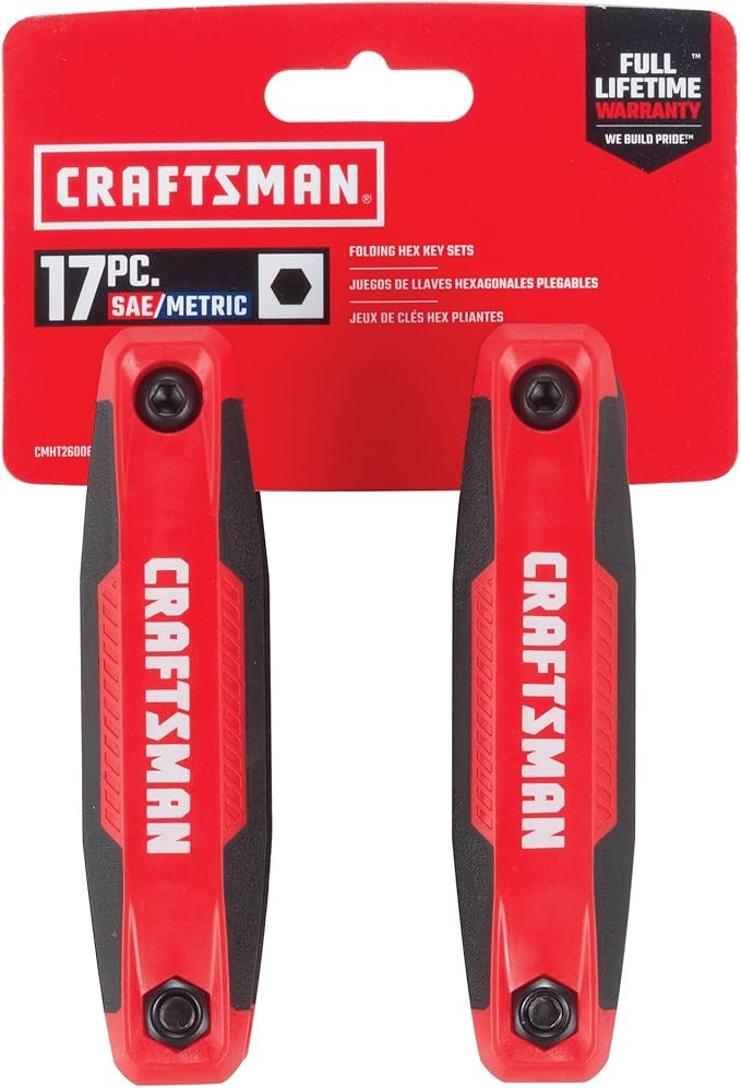 CRAFTSMAN Metric and SAE Fold-Up Hex Key Set, 2 Piece (CMHT26008)