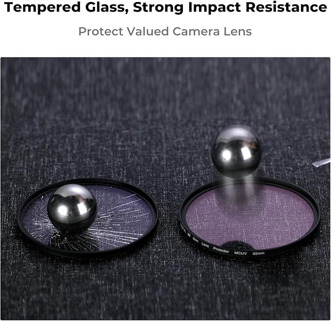 K&F CONCEPT 52mm MC UV Protection Filter Shockproof Tempered Optical Glass