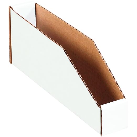 Box USA BBINMT212 Open Top Bin Boxes, 2" x 12" x 4 1/2", Oyster White (Pack of 50)