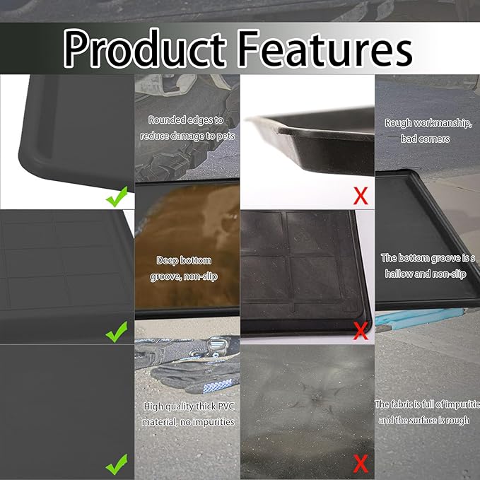 GearUp 6Pcs Auto Oil Drip Pan Extra Large Oil Drip Pan for Under Car to Keep Garage Floor Show Room Driveway Safe and Clean(35.4 x 24 x 1.6 inch) (6PCS)