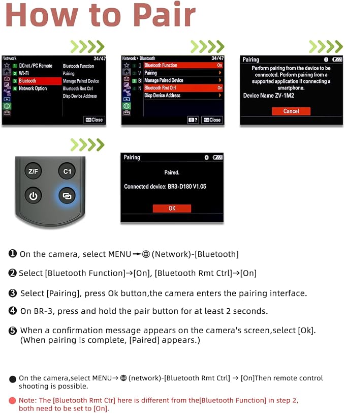 for Sony Camera Remote Control, Hanpusen Rechargeable Wireless Shutter Release