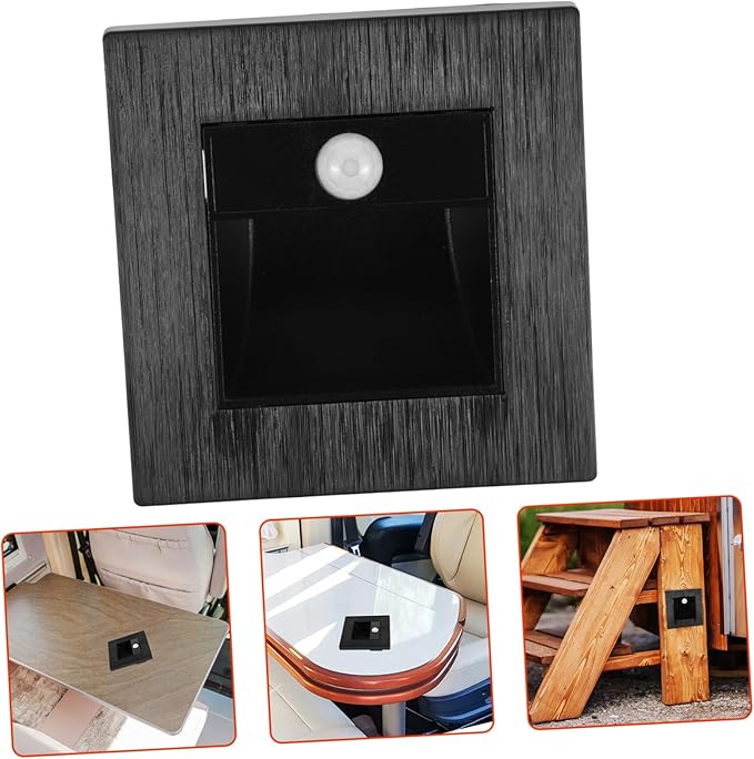 Zerodeko LED Motion Sensor Recessed Stair Lights Warm White Indoor Outdoor Step Lights for Aisles Hallways and Bathrooms 2-Pack