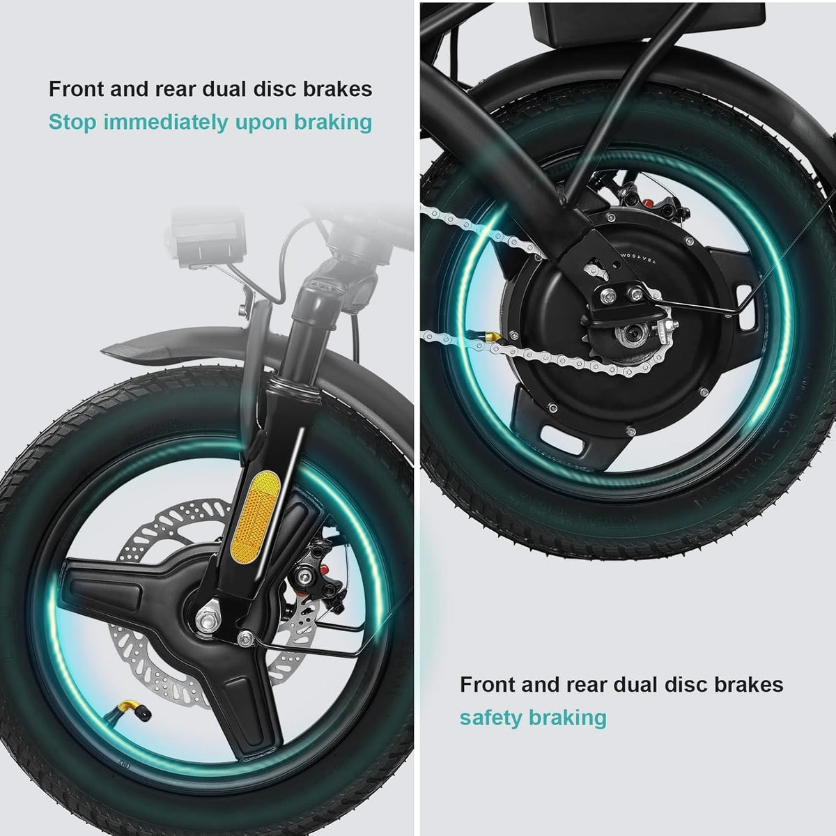 Skiennix Electric Bike - Compact Folding Ebike with 560-740W Motor & 32 Miles Range | 14" Design