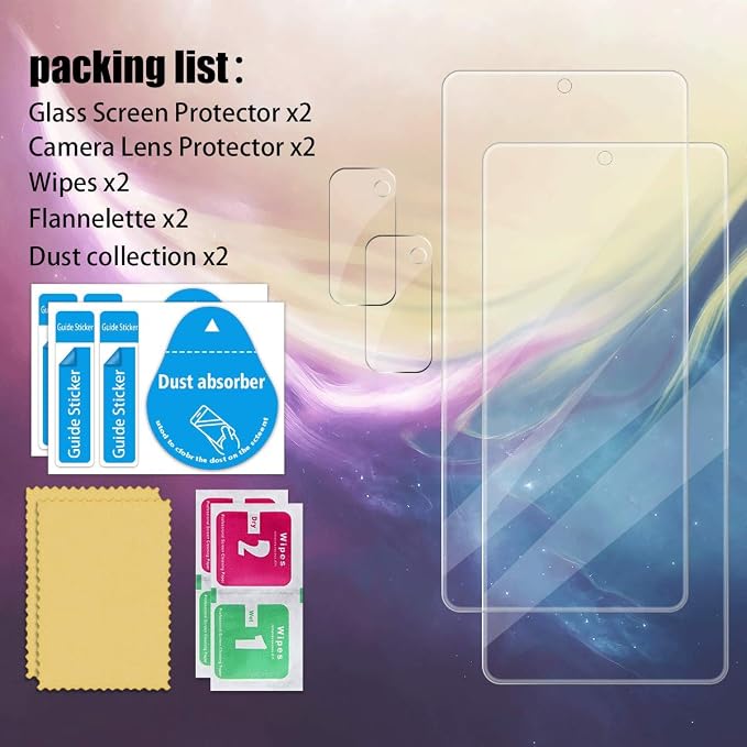 Galaxy S20 FE HD Clear Tempered Glass Screen Protector + Camera Lens Protectors