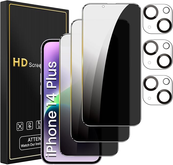 Romkasi 3 Pack Privacy Screen Protector