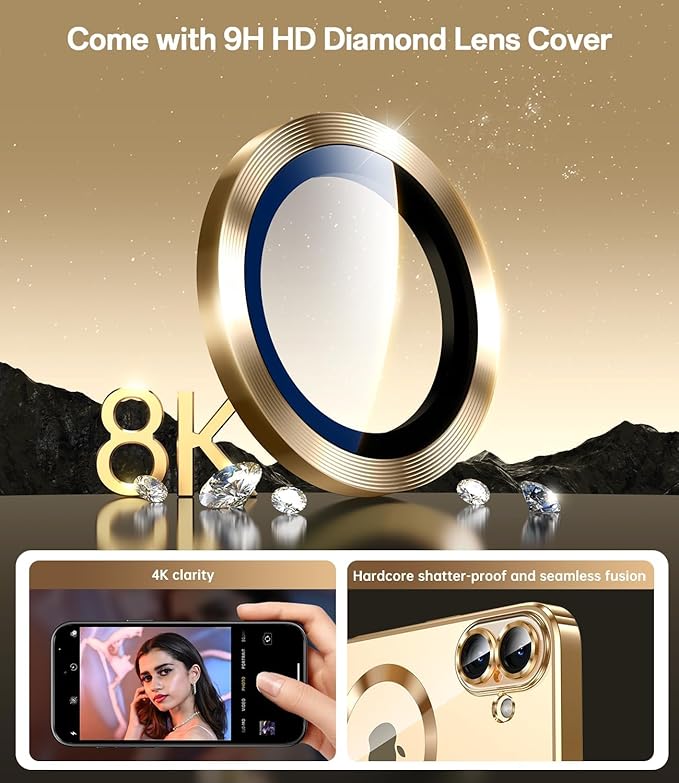 Magnetic Glossy Case for iPhone 17 Air, iPhone 17Air Phone Case Slim Clear