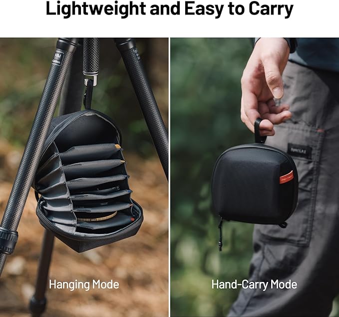 PGYTECH Hard Lens Filter Pouch Up to 100mm, 7 Pockets Camera Filter Bag