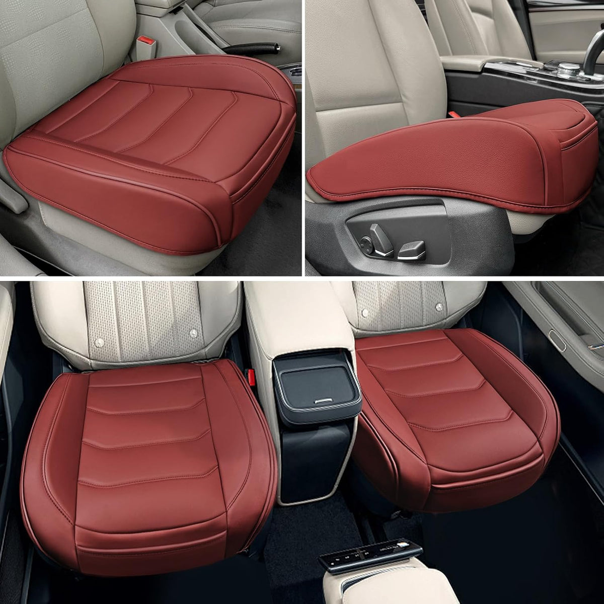 BOPUOVRE Car Seat Cover for Luxury & Comfort PU Leather