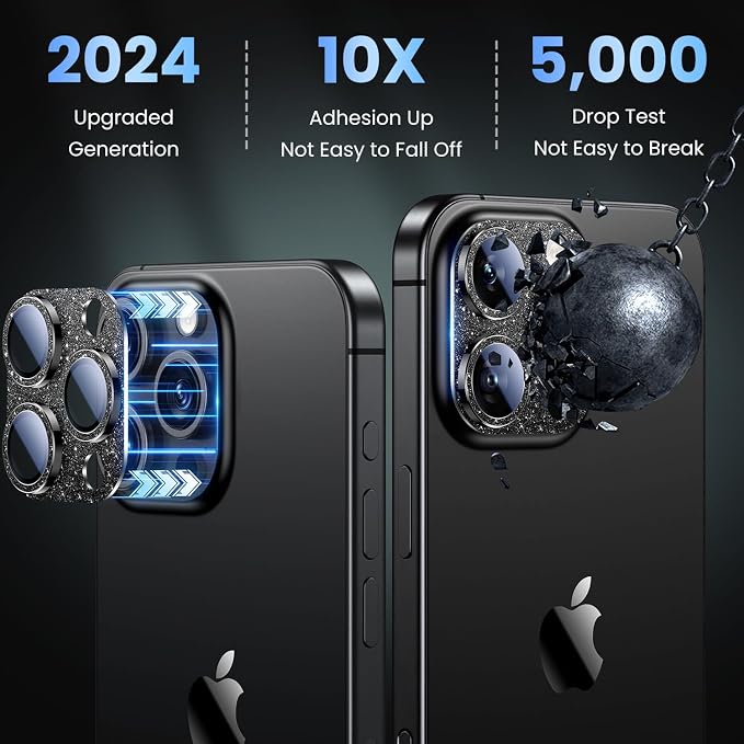 Uyiton Compatible with iPhone 16 Pro/iPhone 16 Pro Max Camera Lens Protector