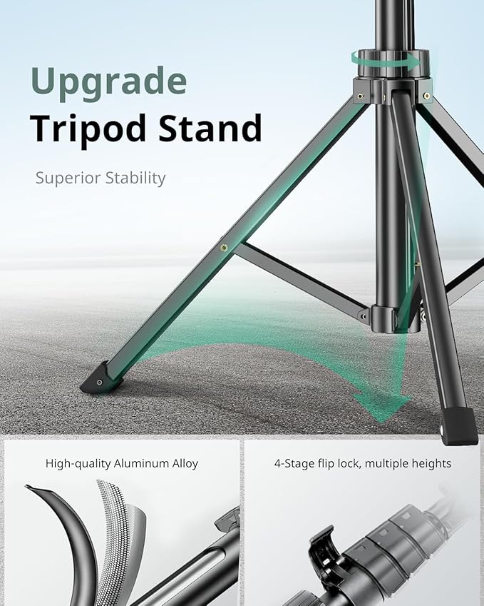 SENSYNE 62" Phone Tripod & Selfie Stick, Extendable Cell Phone Tripod Stand