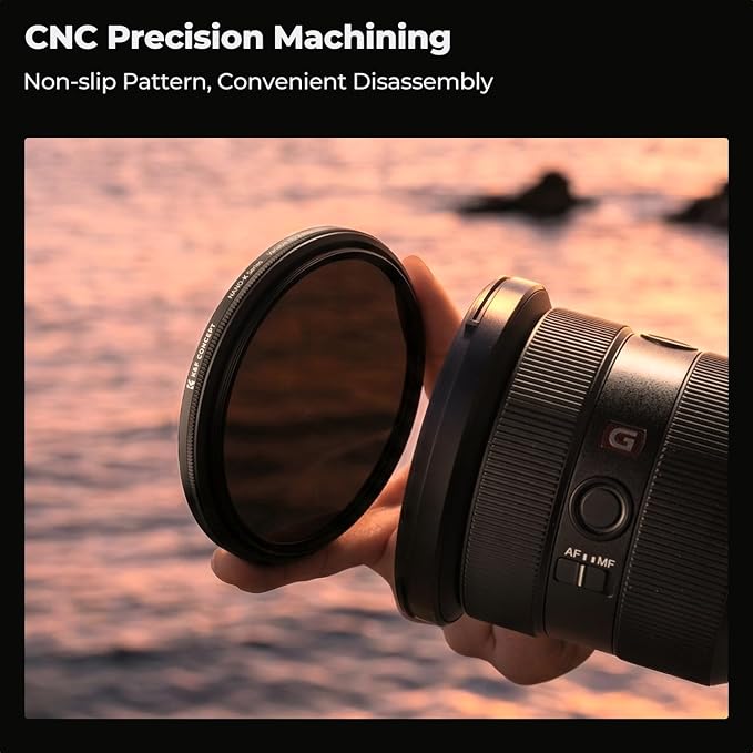 K&F CONCEPT 72mm Variable ND Lens Filter ND2-ND400 18 Multi-Layer Coatings