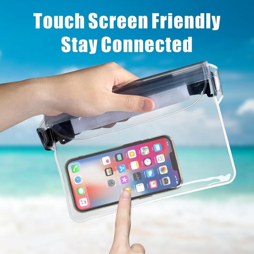 F-Color Waterproof Fanny Pack - Adjustable Waist Strap & Triple Zipper Roll-Top Dry Bag | Perfect for Beach, Kayaking & Boating