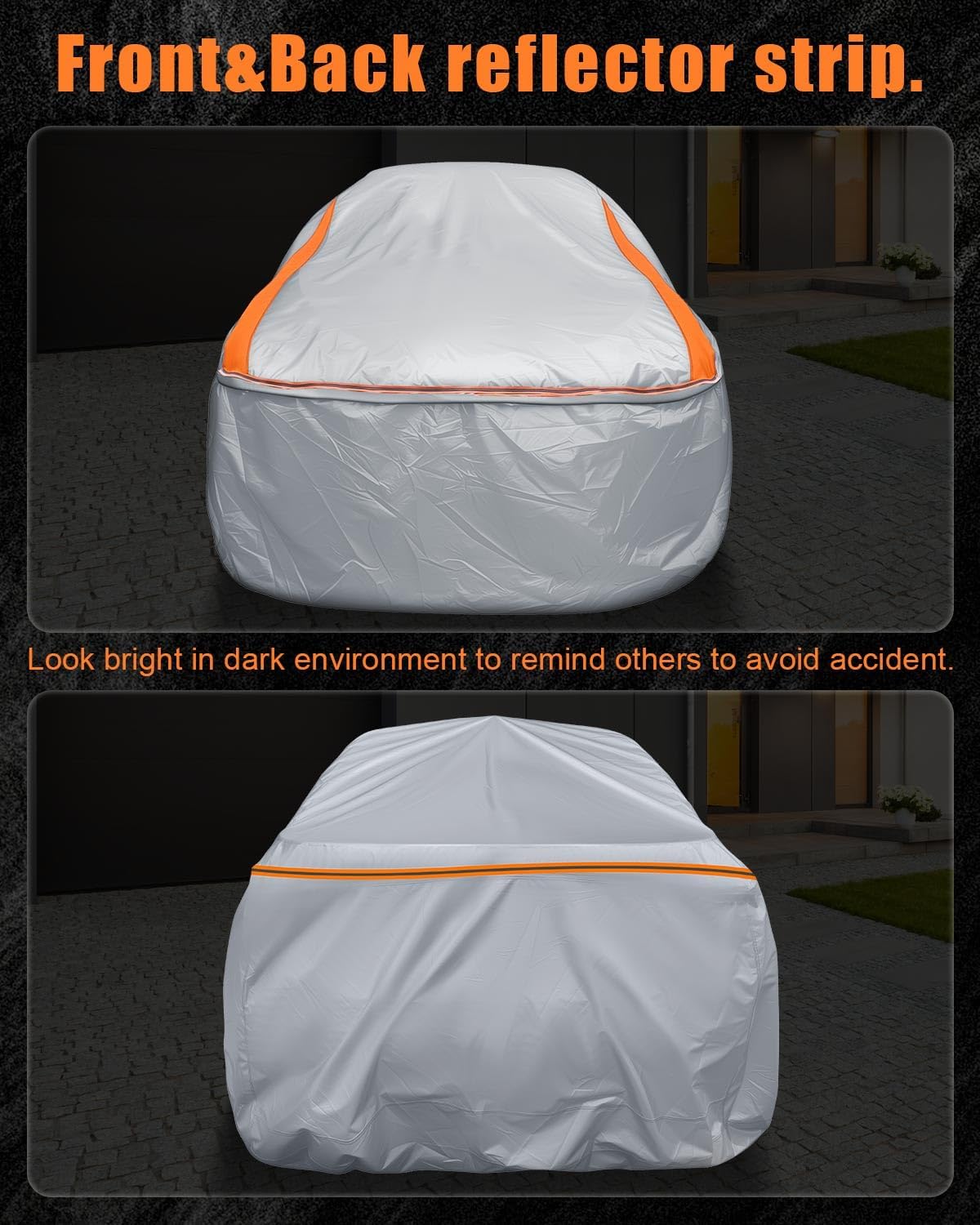 Sliver Full Enclosed Small Car Covers Universal Fit Miata,Mini Cooper,Z1/Z3,SLK-Class,Polo/Rabbit 1975-1984,Fiesta,Solstice,Yaris/MR2,Honda S2000,Saturn Sky,Chrysler Crossfire,Fiat 124 Spider