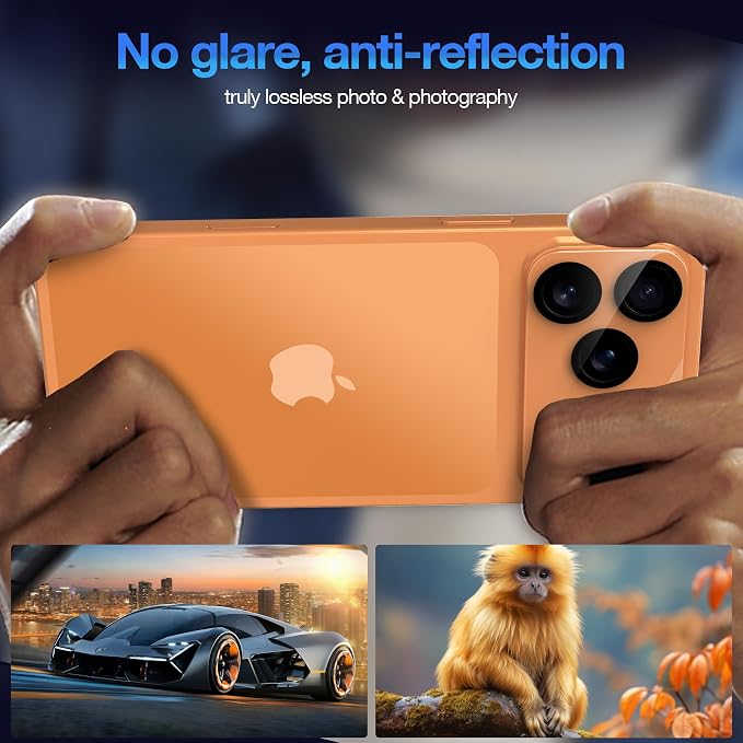 WHPXJY 2025 New Upgrade for 3 pack iPhone 17 Pro Camera Lens Protector-Tempered