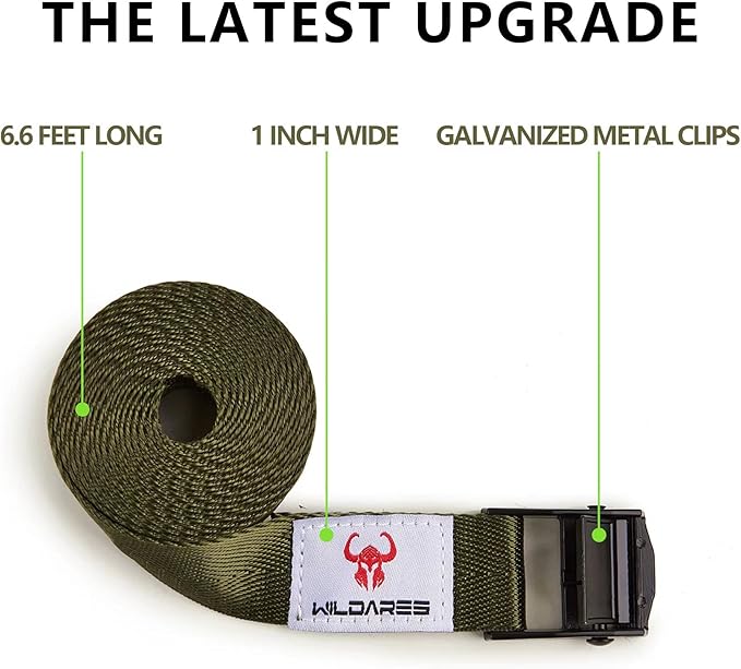 1" x 6.6' Trail Cam Strap, 1800 lbs Heavy-Duty Trail Camera Straps, Game Cam