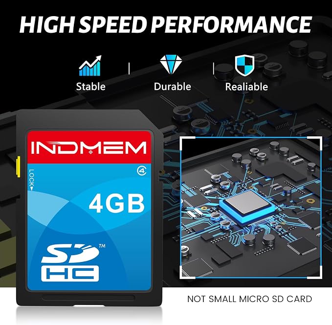 SD Card 4GB 3 Pack, Class 4 Flash SDHC Memory Cards MLC Stanard Secure Digital