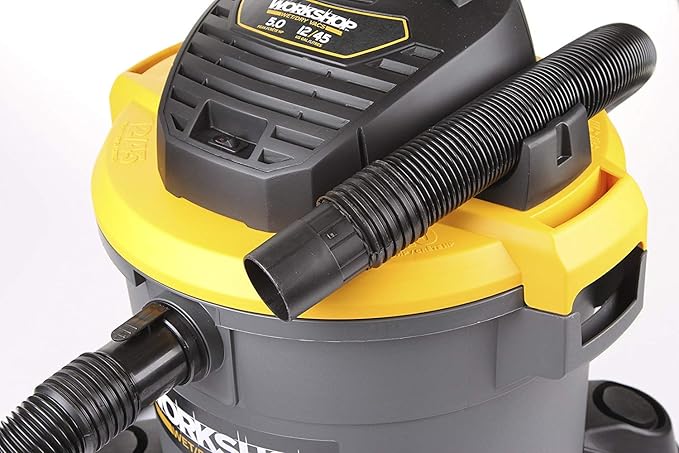 WORKSHOP Wet/Dry Vacs Shop Vacuum WS1200VA 12-Gallon 5.0 Peak HP General Purpose Wet Dry Vacuum Cleaner with Filter, Dust Bag, Hose and Attachments for Home, Workshop and Jobsite Cleaning