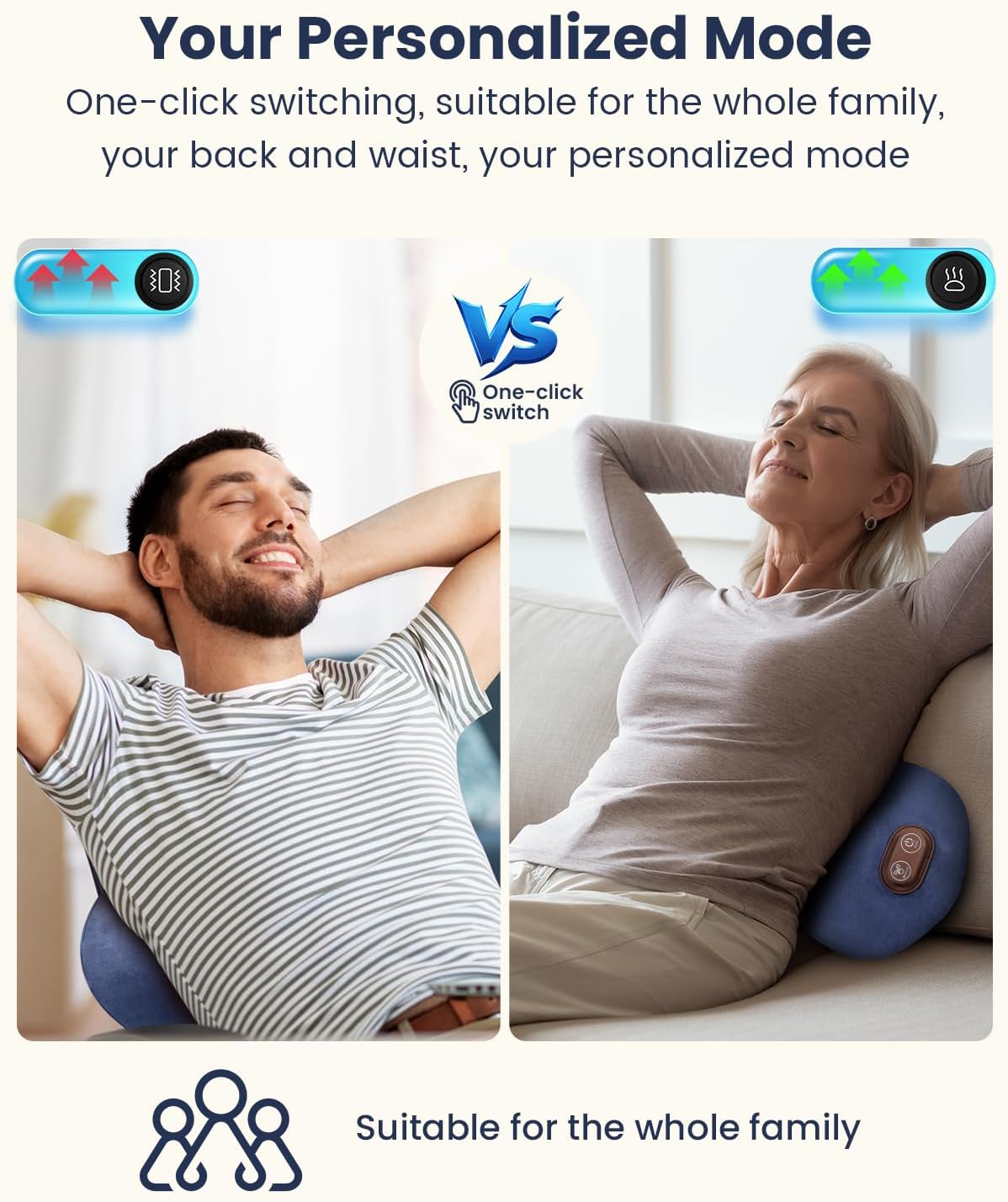 3-in-1 Wireless Lower Back Massager with Heat, Air Compression & Vibration
