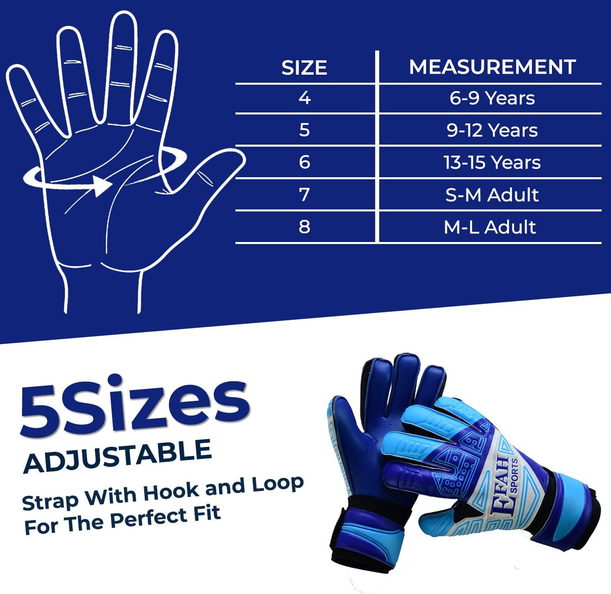 Skiennix Soccer Goalkeeper Gloves - Youth Football Goalie Gloves with Fingersave & Double Wrist Grips
