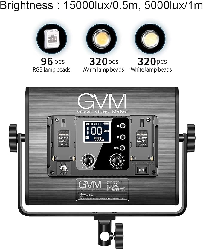 GVM RGB LED Video Light, Photography Lighting