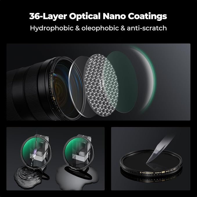K&F CONCEPT 58mm Circular Polarizers Filter Super Slim