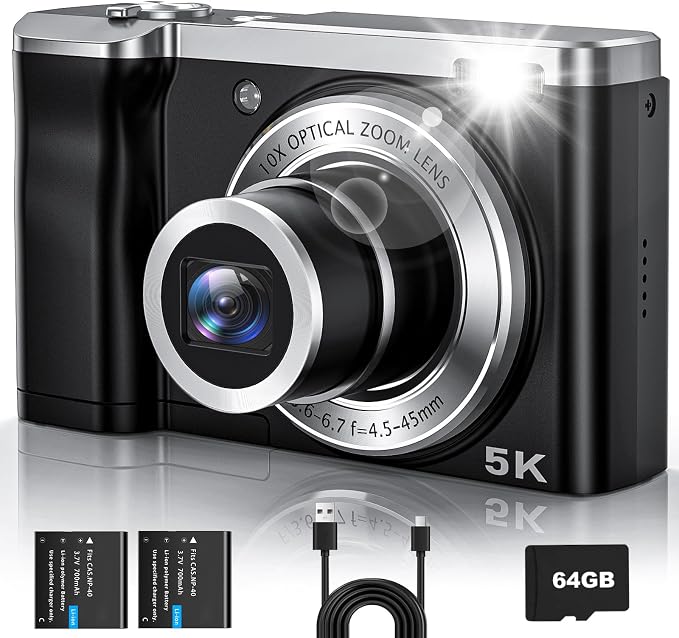 CAMKORY 5K Vlogging Camera
