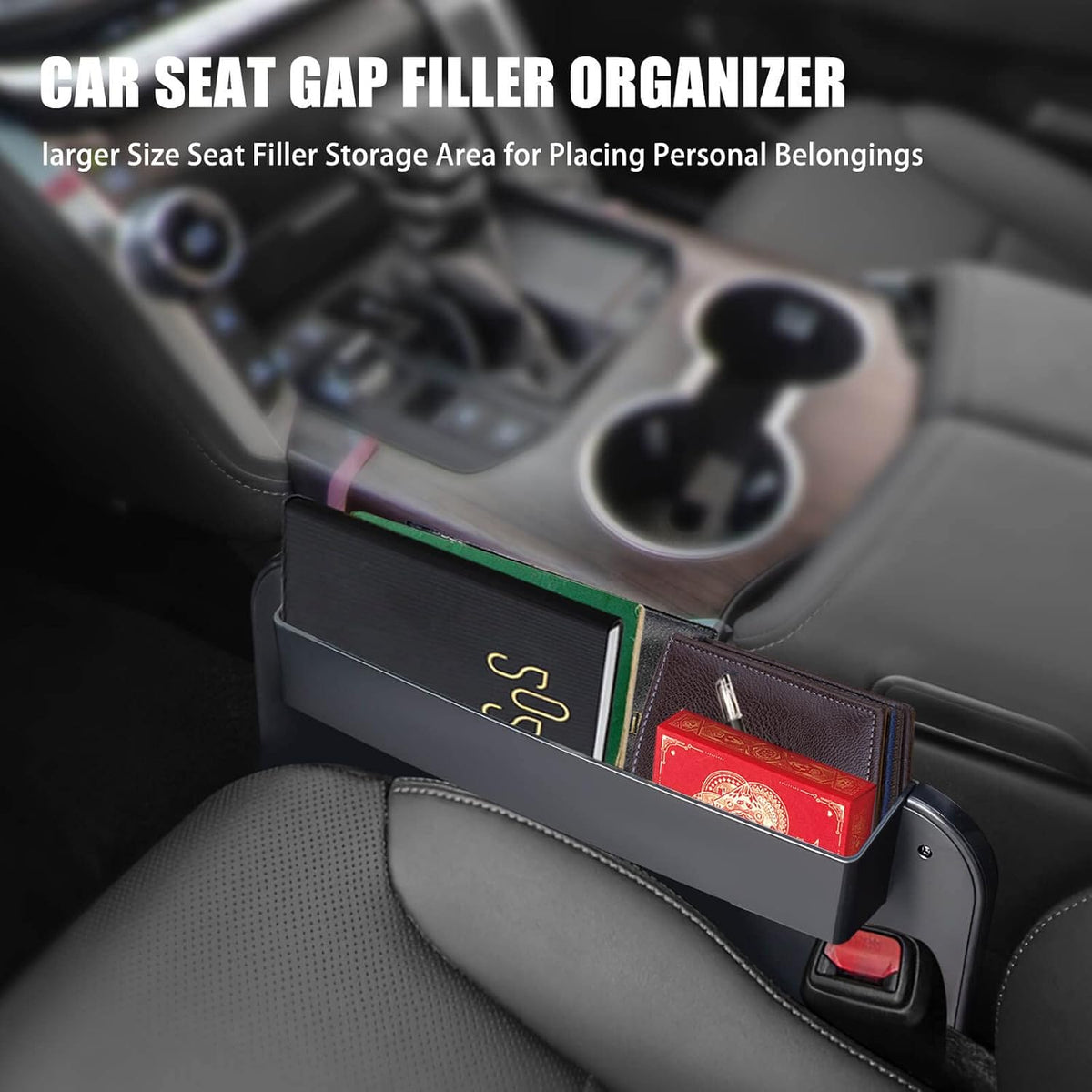 Steering Wheel Tray - 2 in 1 Car Seat Gap Filler Organizer, Multipurpose Table Tray for Eating, Drinking, Laptop
