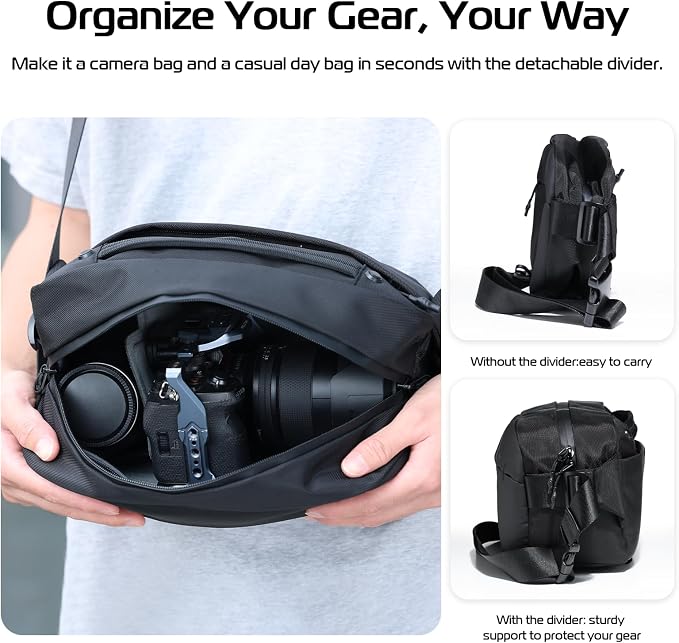 ULANZI Camera Sling Bag, Water-Resistant Camera Case