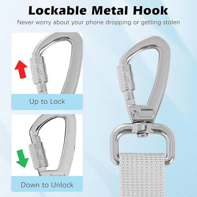 MoKo Anti-theft Phone Tether, Universal Phone Lanyard Retractable Steel Line