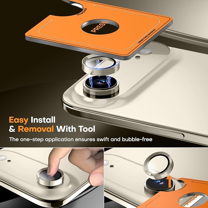 Camera Lens Protector for iPhone Air, Sapphire Glass Metal Individual Camera