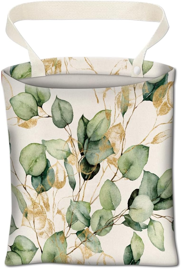 Car Trash Can, Cute Car Trash Bag, Hanging Car Organizer and Storage Bag, Trash Bin for Car Accessories, Vehicle, Travelling, Camping Luxury Paisley Flowers